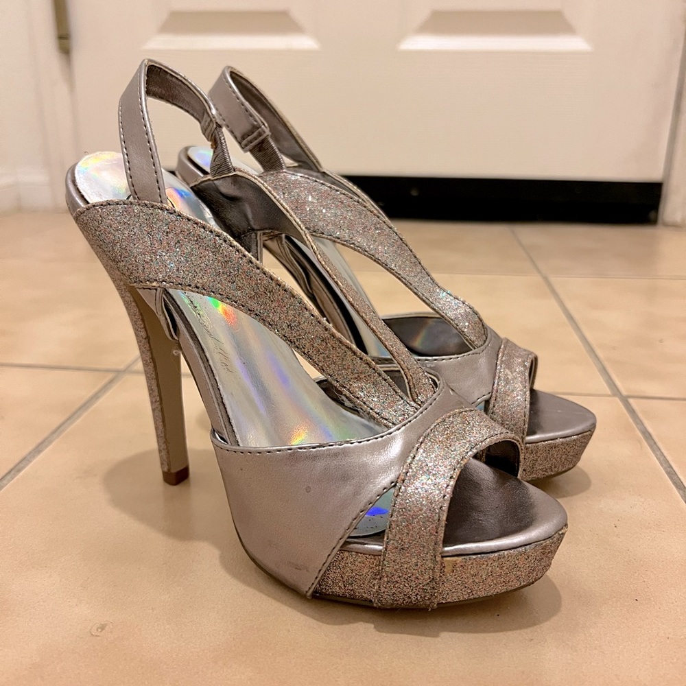Metallic Glitter Women’s Heels Shoes